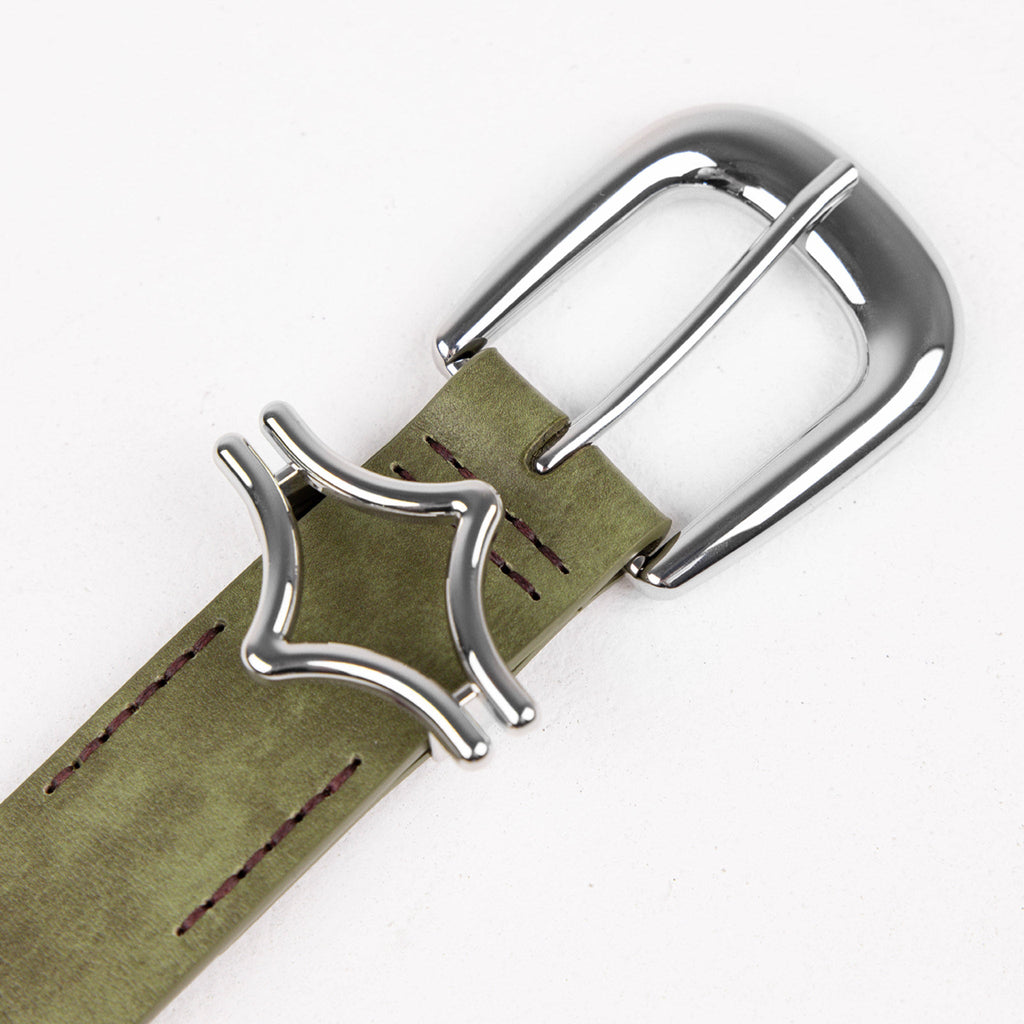 Commons Studios Outlaw Leather Belt Moss